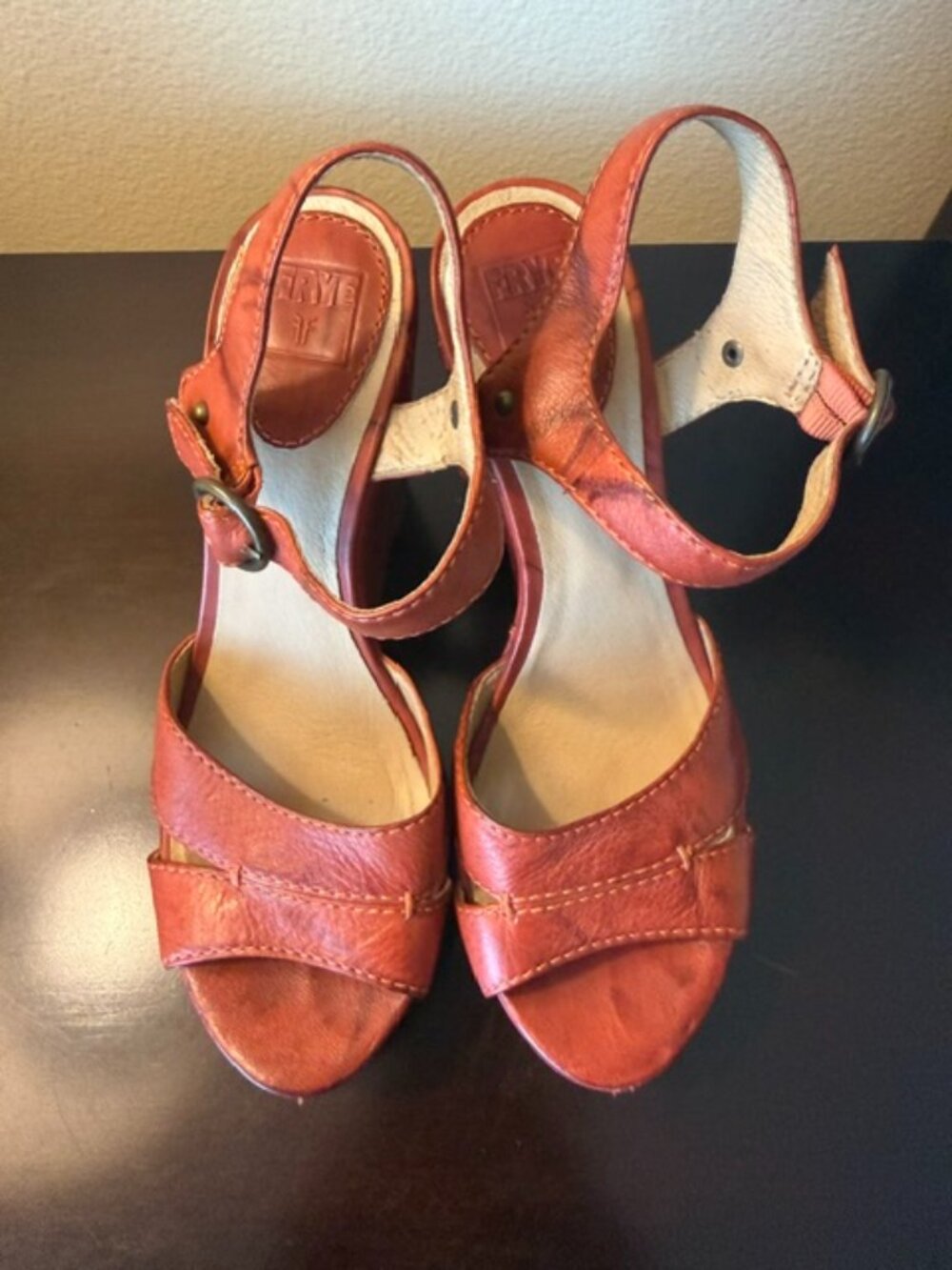 frye platform sandal wedge
